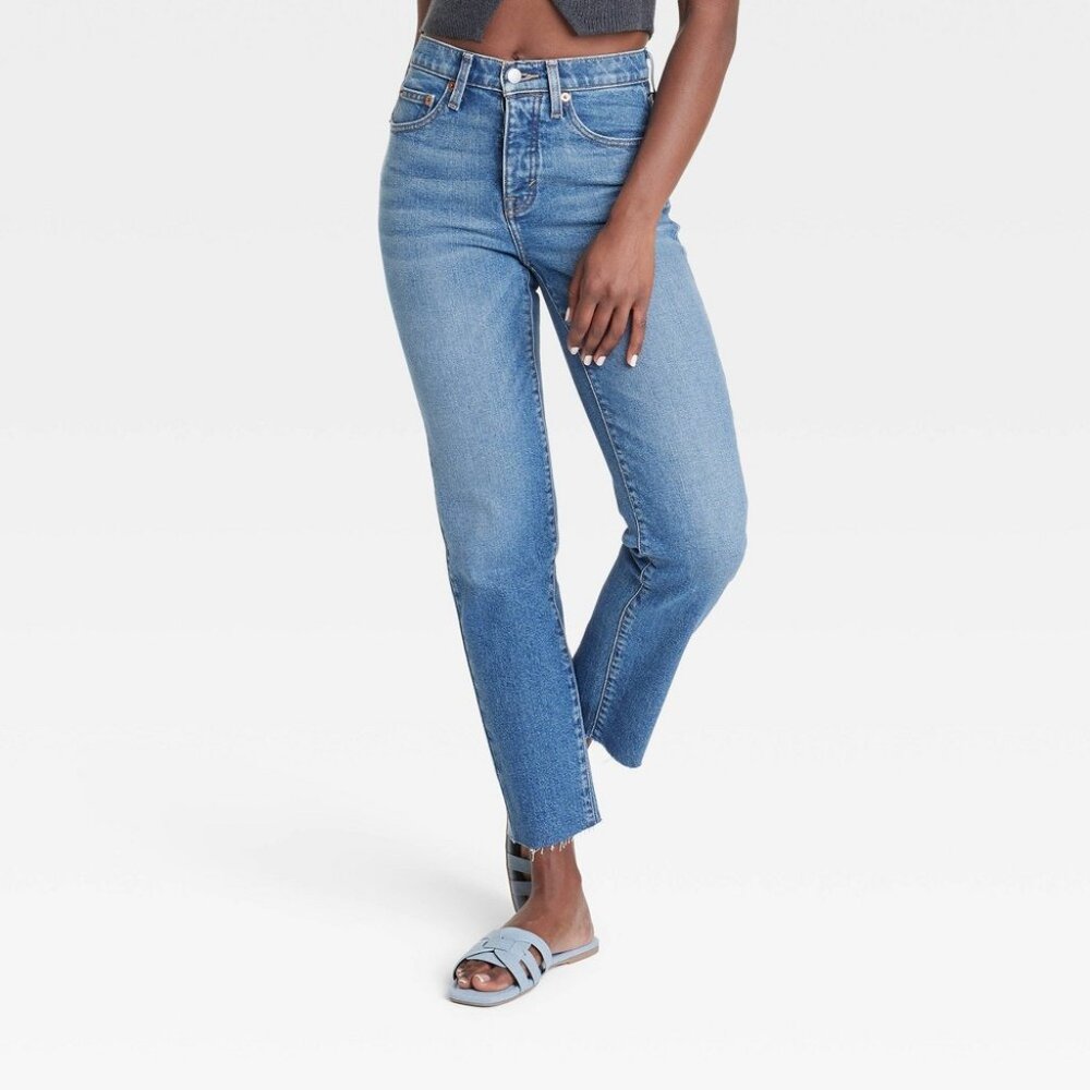 Women's Mid-Rise 80's Slim Fit Jeans - Universal Thread™ Blue 2